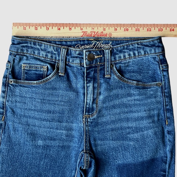 Universal Threads High Rise Kick Boot Crop Multi-tone Denim jeans size 00 - Picture 4 of 10